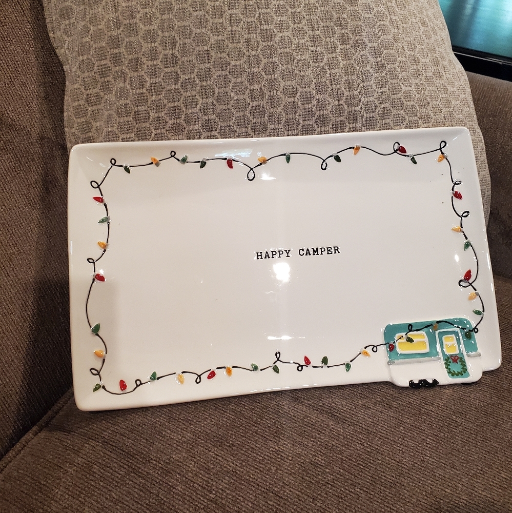 Happy Camper Holiday Serving Tray-NWT - Picture 1 of 5